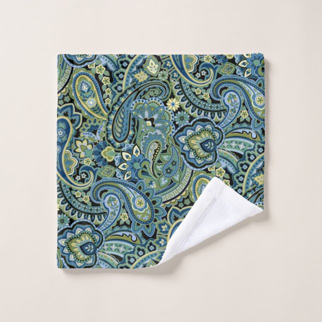Conjunto de Toalhas de Banho Paisley Forest Green (Pano de lavar)