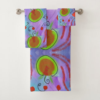 Conjunto de Toalhas de Banho para Beber Cerejas