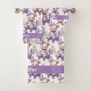 Conjunto de Toalhas de Banho para Meninas Urso de