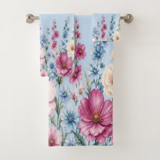 Conjunto de Toalhas de Banho Personalizadas Florai