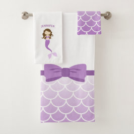 Conjunto de Toalhas de Banho Personalizadas Violet