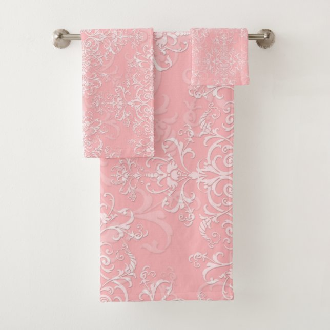 Conjunto de Toalhas de Banho Princesa Rosa e Branc (Insitu)