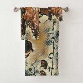 Conjunto de Toalhas de Banho Rose Tree Art