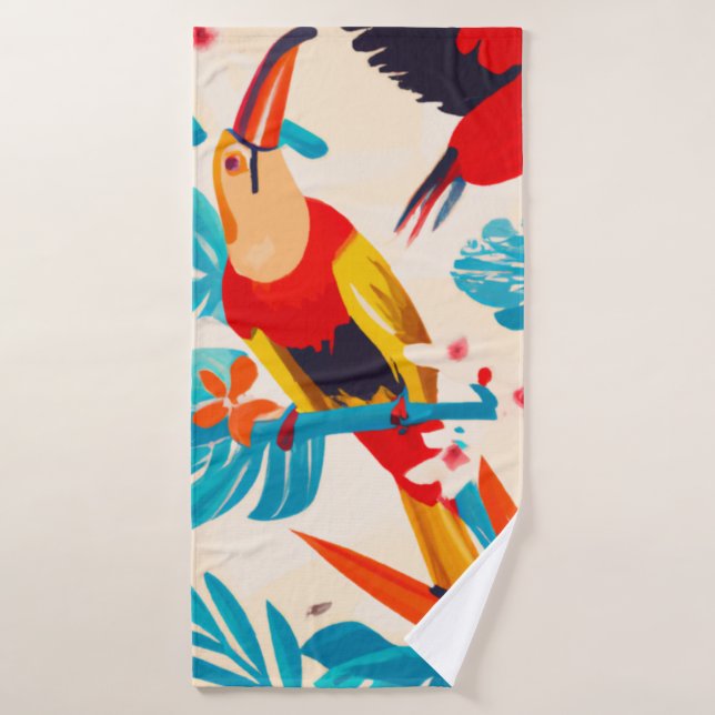 Conjunto de toalhas de banho tropical (Toalha de Banho)