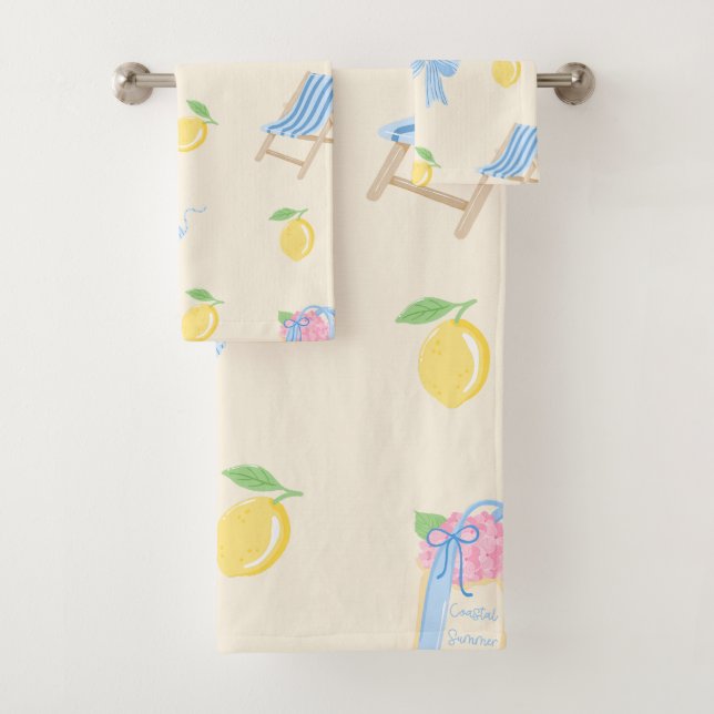 Conjunto de Toalhas de Banho Verão Limão Coquette  (Insitu)
