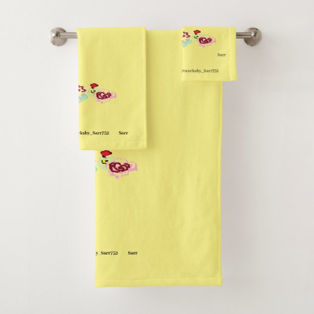 Conjunto de Toalhas de Banho : Vinha com Rosas (Insitu)