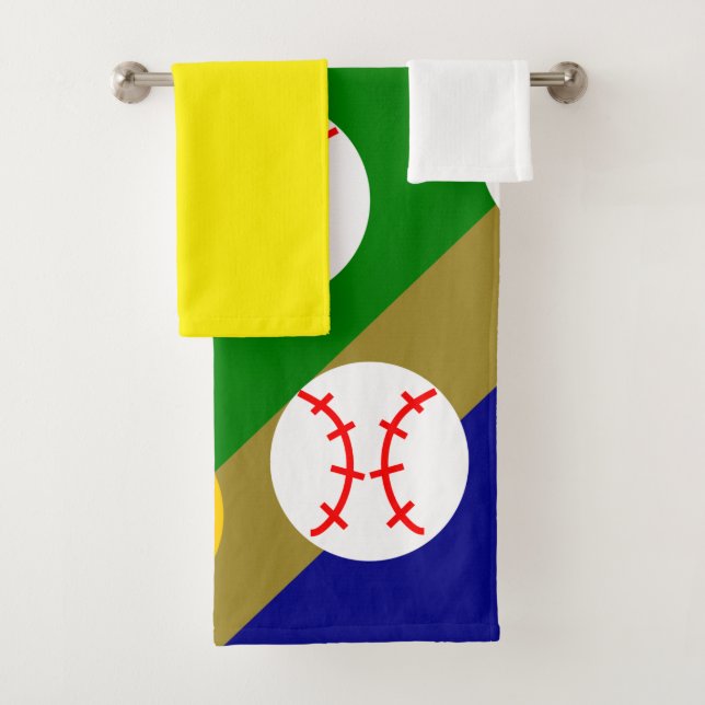 Conjunto de toalhas de beisebol/Banheira de Softba (Insitu)