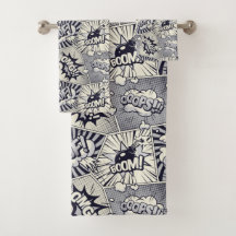 Conjunto de Toalhas de Bolha de Discurso da HQ Boo