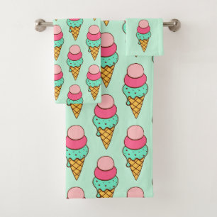 Conjunto de Toalhas de Cones de Sorvete Presente