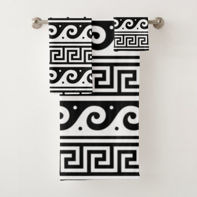 Conjunto de Toalhas de Convidados Greek Key (Insitu)