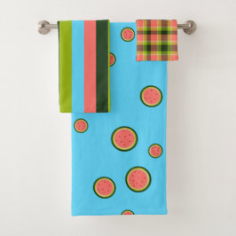 Conjunto de toalhas de coordenadas da melancia