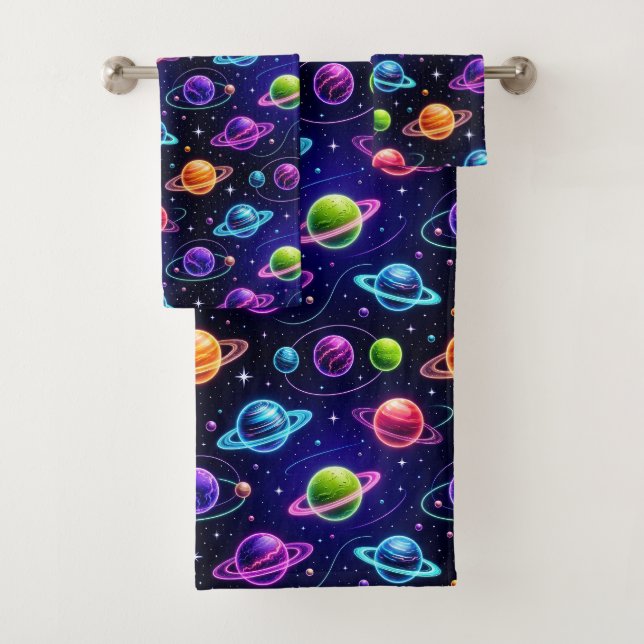 Conjunto de Toalhas de Cores Neon para Meninos com (Insitu)