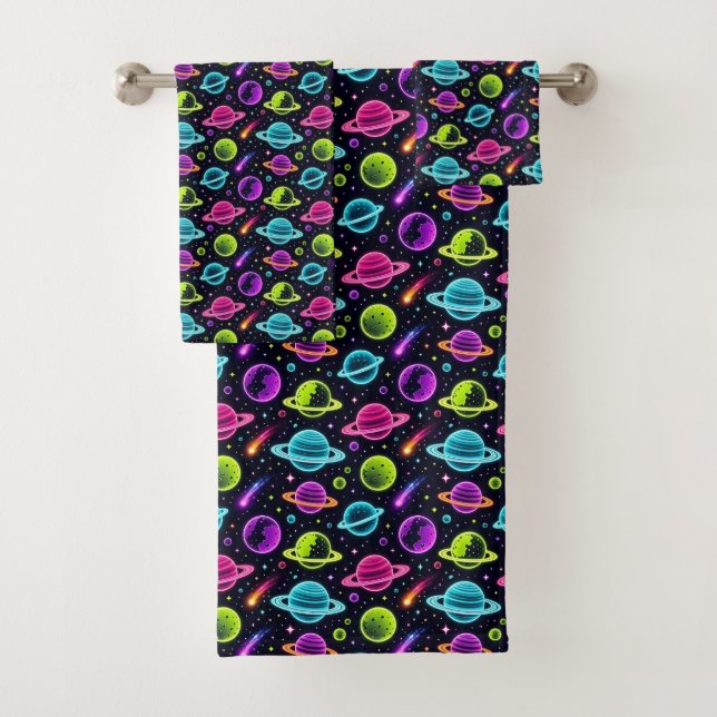 Conjunto de Toalhas de Cores Neon para Meninos com (Insitu)
