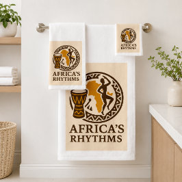 Conjunto de Toalhas de Dança de Tambor Tribal Afri