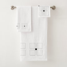 Conjunto de toalhas de deco quadrados de arte bran