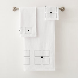 Conjunto de toalhas de deco quadrados de arte bran
