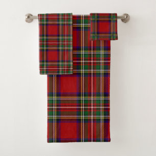 Conjunto de toalhas de Design da Xadrez vermelha