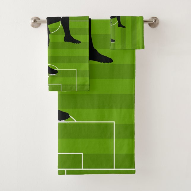 Conjunto de Toalhas de Design de Campo de Futebol (Insitu)