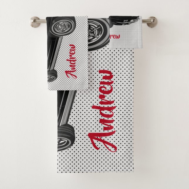 Conjunto de toalhas de Design de corveta preto clá (Insitu)