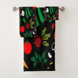 Conjunto de toalhas de Design de legumes multicolo