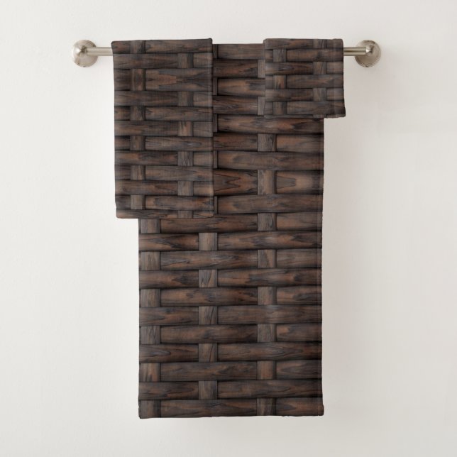 Conjunto de toalhas de design de vime castanho (Insitu)