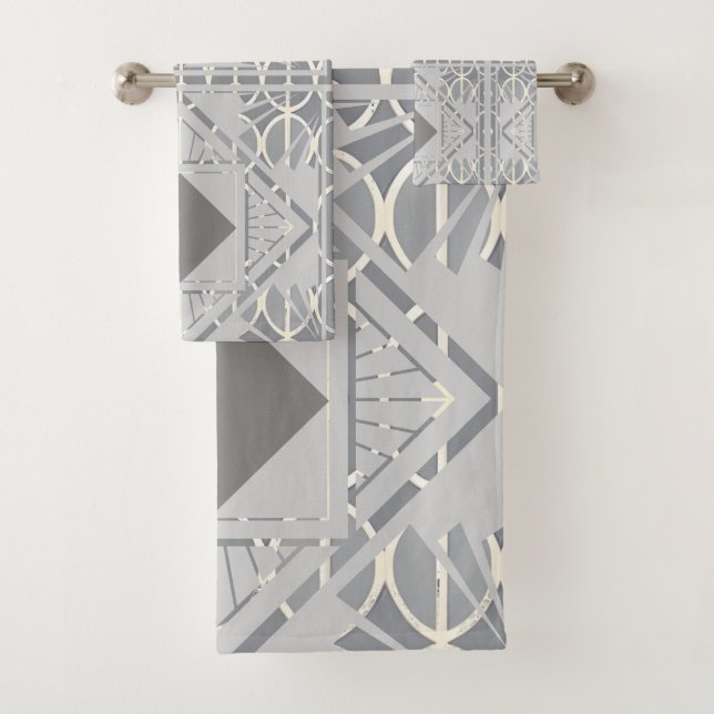 Conjunto de Toalhas de Diamante de Cinzas de Prata (Insitu)