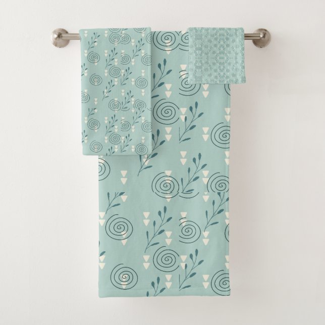 Conjunto de toalhas de espiral azul Pó (Insitu)