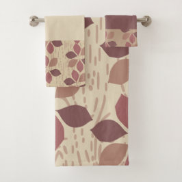 Conjunto de toalhas de Folha Castanha