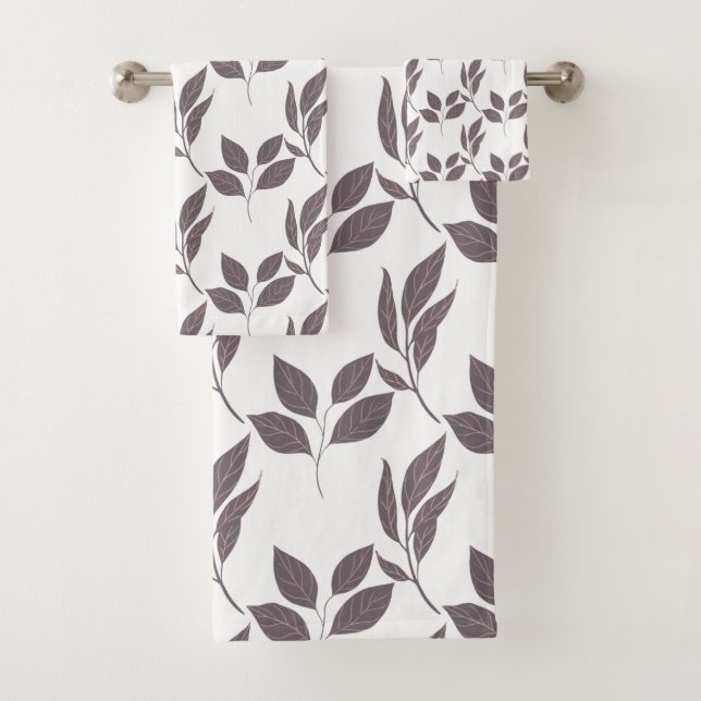 Conjunto de Toalhas de Folha Marrom (Insitu)