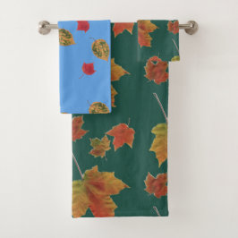 Conjunto de toalhas de folhagem de outono