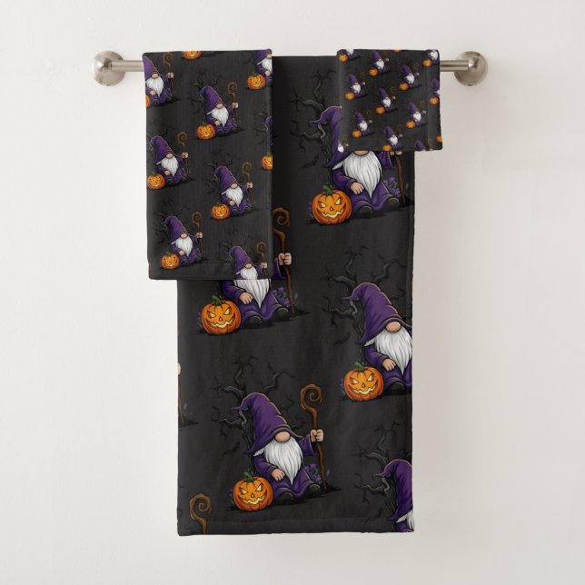 Conjunto de Toalhas de Gnome de Halloween (Insitu)
