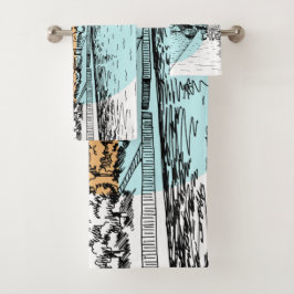 Conjunto de toalhas de Ilustração Ottawa Canada