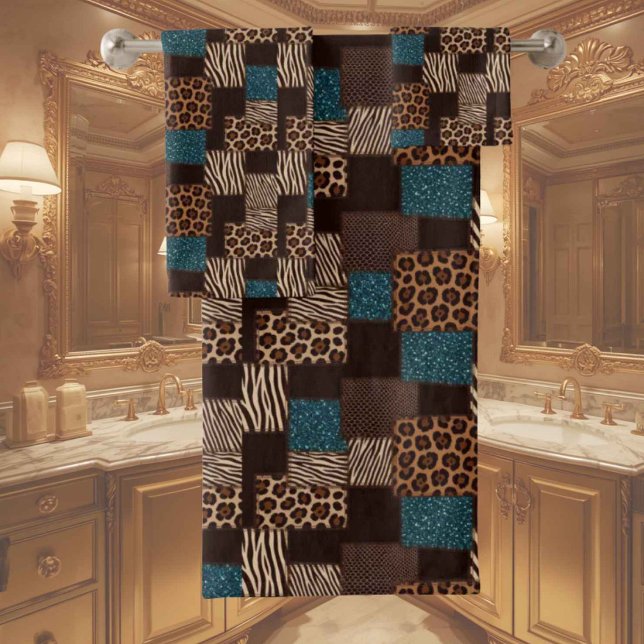 Conjunto de Toalhas de Impressão Animal Africana c (Criador carregado)