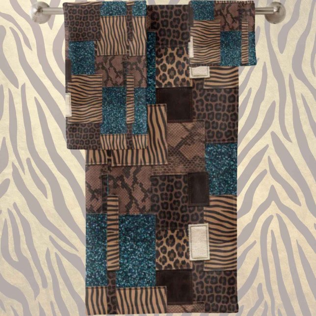 Conjunto de Toalhas de Impressão de Animal African (Criador carregado)