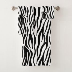 conjunto de toalhas de impressão zebra