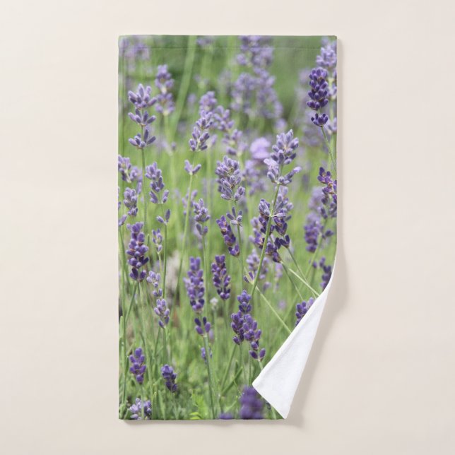 Conjunto de toalhas de lavanda linda (Toalha de mão)