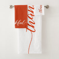 Conjunto de Toalhas de Manchas Modernas Laranja de