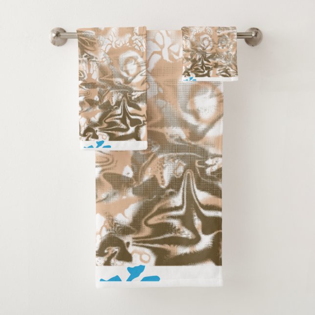 Conjunto de Toalhas de Mármore Abstrato Banheiro M (Insitu)
