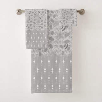 Conjunto de Toalhas de Miçangas de Cinzas Motif