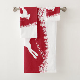 Conjunto de toalhas de monograma personalizado de 