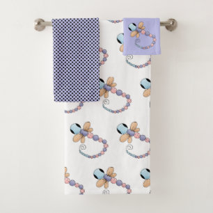 Conjunto de toalhas de mosca-de-fogo