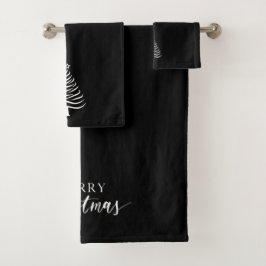 Conjunto de Toalhas de Natal Árvore Alegre Minimal