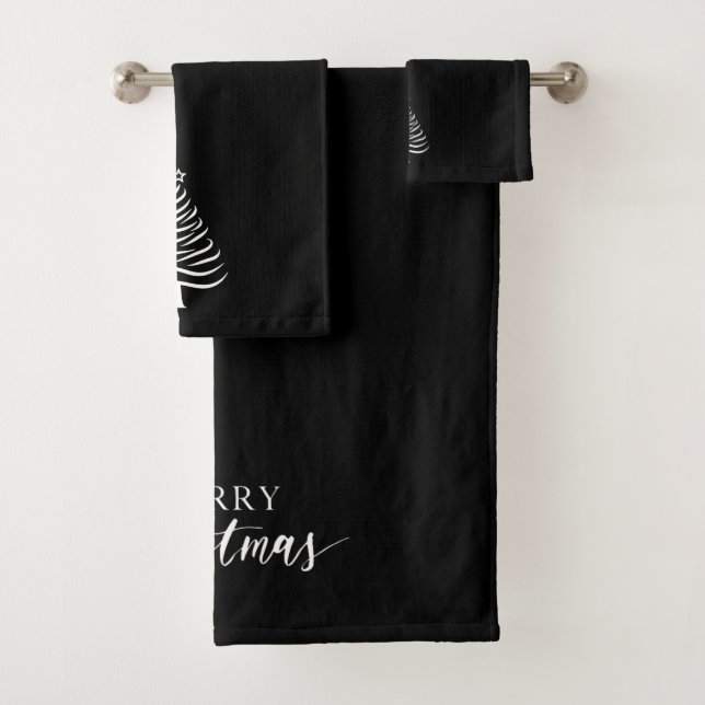 Conjunto de Toalhas de Natal Árvore Alegre Minimal (Insitu)