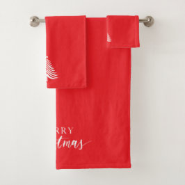 Conjunto de Toalhas de Natal Árvore Alegre Minimal