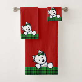 Conjunto de Toalhas de Natal KiniArt Westie