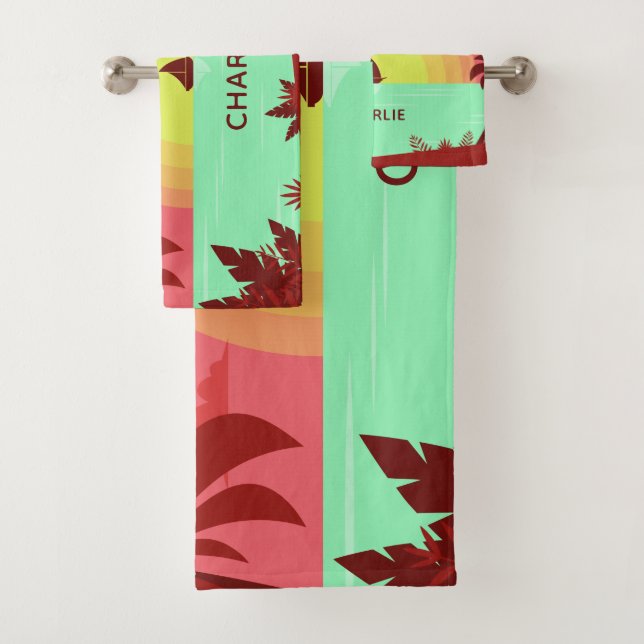 Conjunto de toalhas de nome personalizado da Ilust (Insitu)