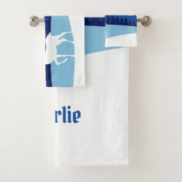 Conjunto de toalhas de nome personalizado de repre