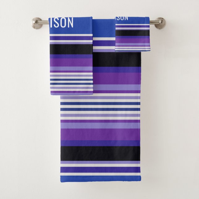 Conjunto de toalhas de nome personalizado do padrã (Insitu)