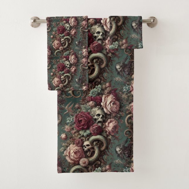 Conjunto De Toalhas De Osso e Vinha - Vitoriano Gótico (Insitu)