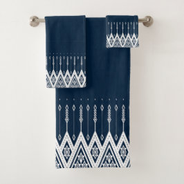 Conjunto de toalhas de padrão de diamante elegante